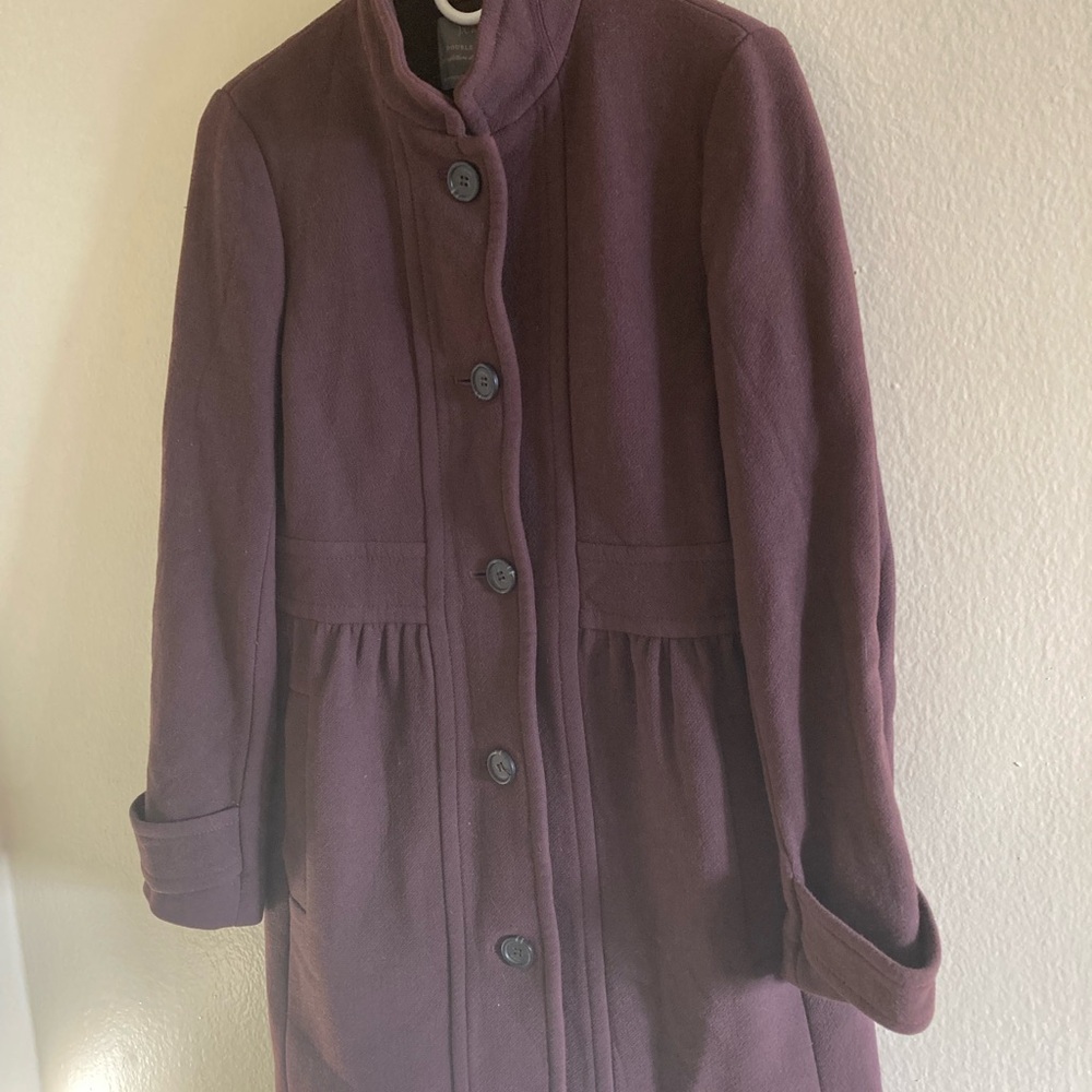 womens coat dark purple and worn once size 10